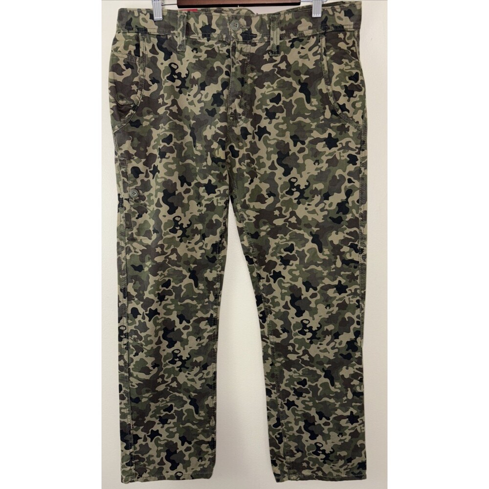 Jordan Craig Camo Pants Men's Size 34x30 Green Black Straight Leg